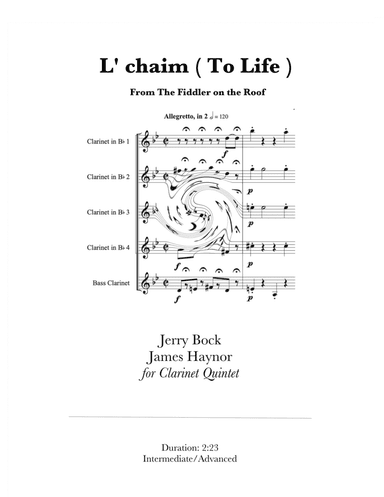 L'chaim (arr. James Haynor)