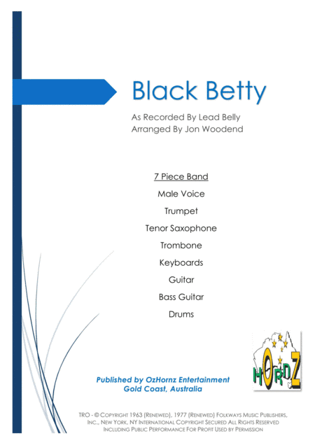 Black Betty (arr. Jon Woodend)