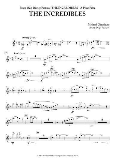 The Incredibles (main Theme) (arr. Diego Marani)