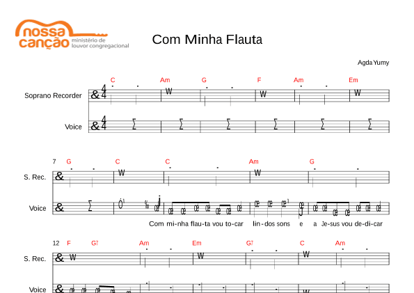 Com minha flauta