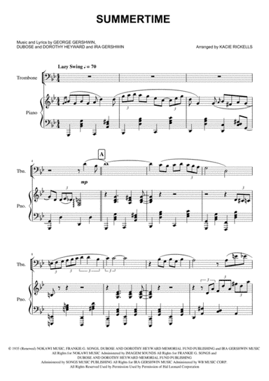 Summertime (arr. Kacie J. Rickells)