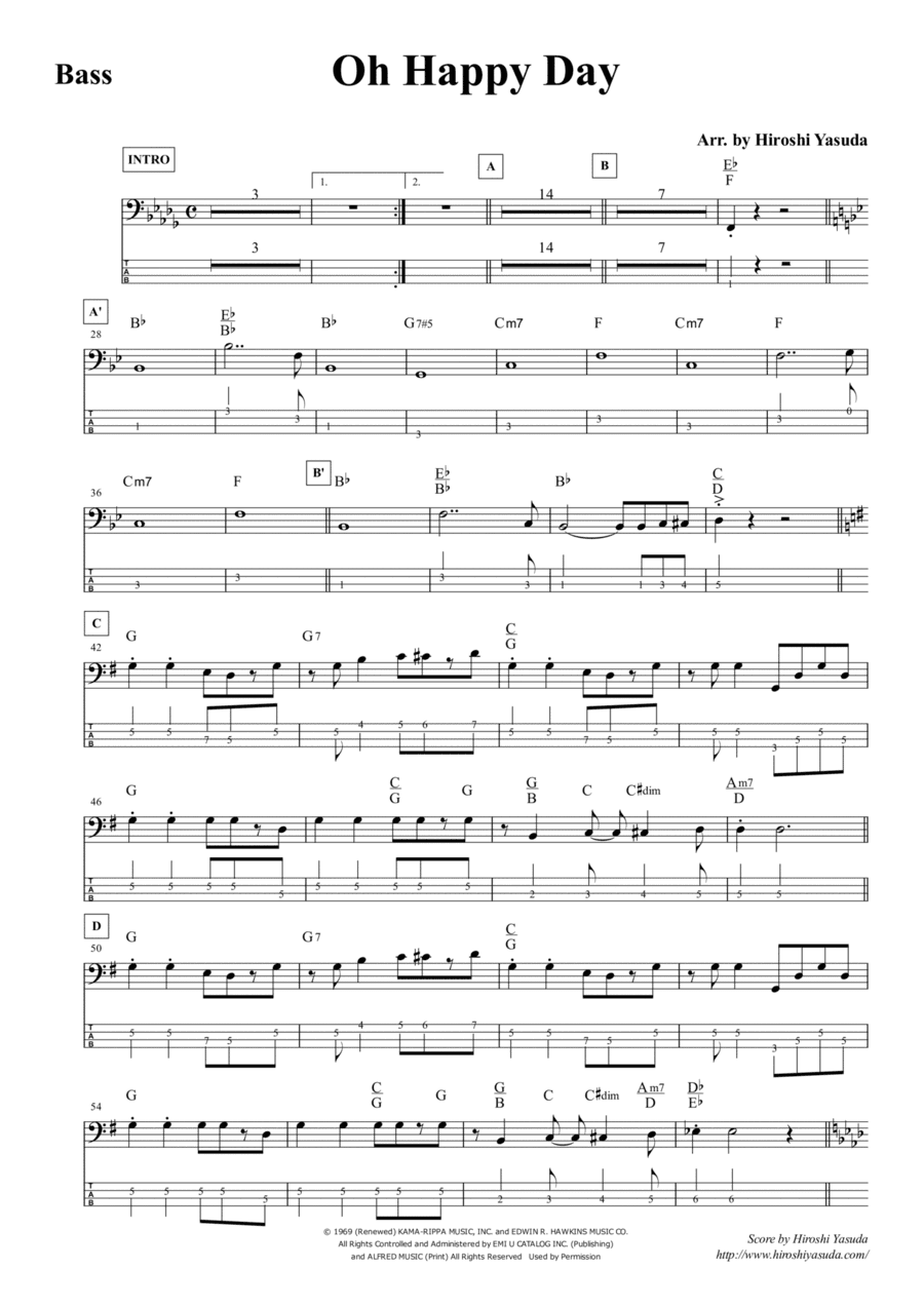 Oh Happy Day (arr. Hiroshi Yasuda)