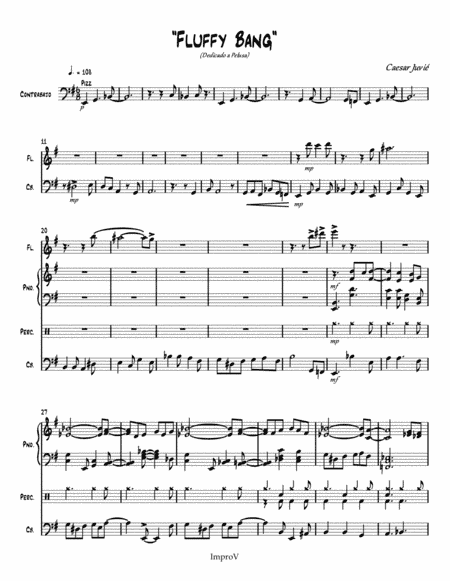Fluffy Bang - for Flute and Piano Jazz Trio
