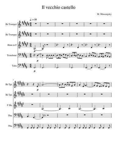 Il Vecchio Castello - Pictures at an Exhibition (The Old Castle) (arr. Edward Fall)