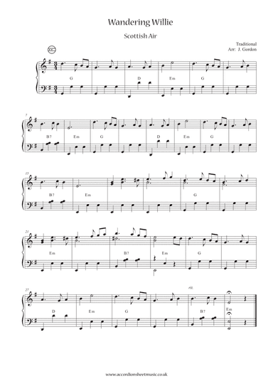 Wandering Willie (arr. Julia Gordon)