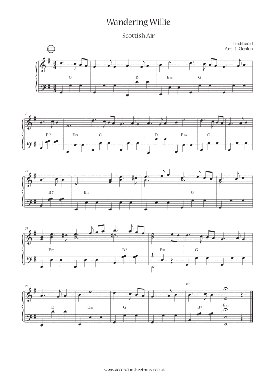 Wandering Willie (arr. Julia Gordon)