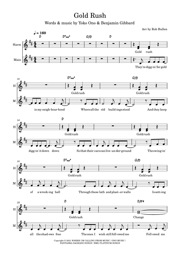 Gold Rush (arr. Rob Bullen)