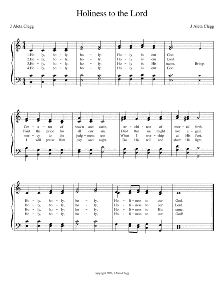 Holiness to the Lord