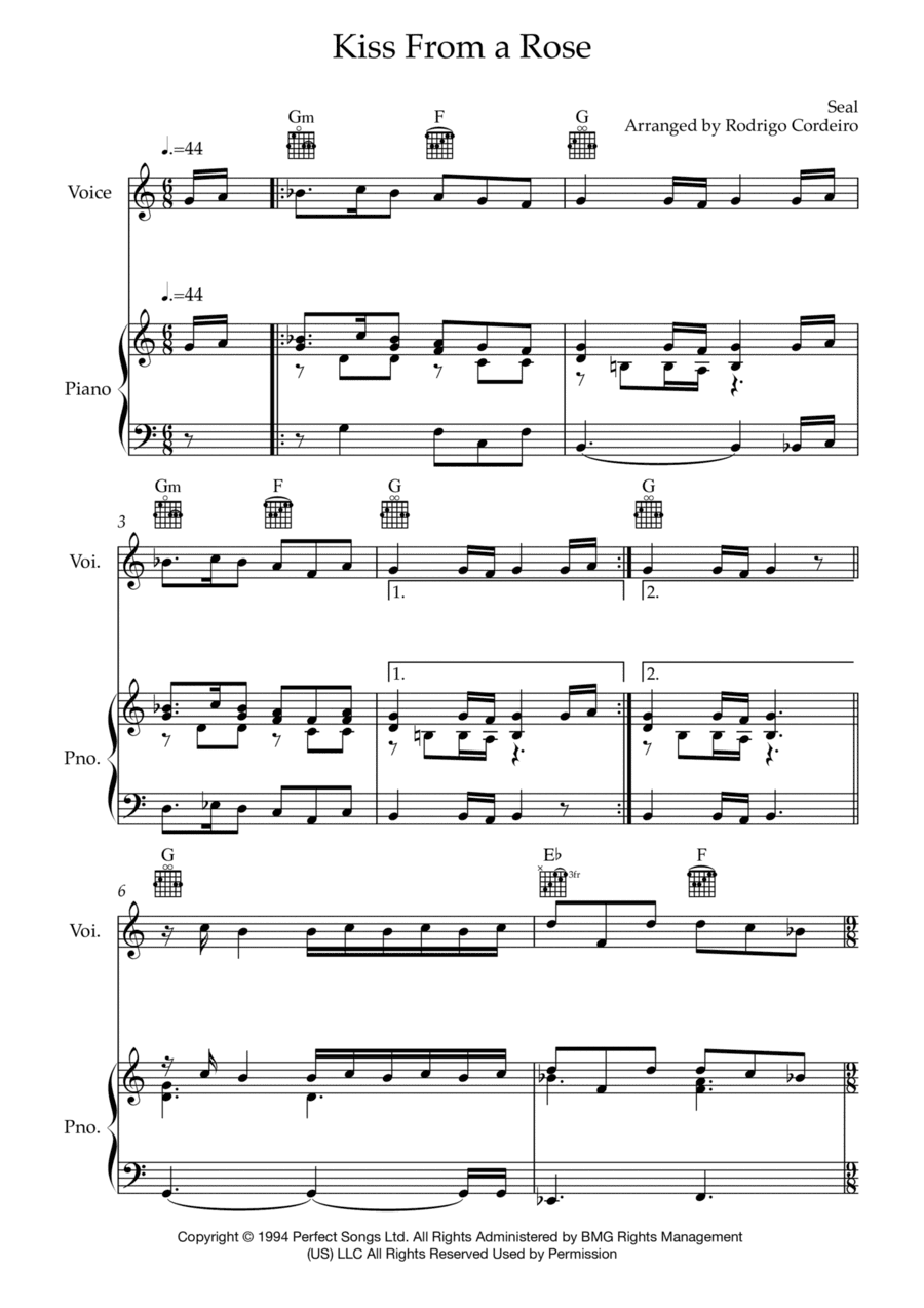 Kiss From A Rose (arr. Rodrigo Cordeiro)