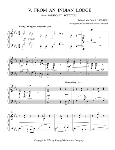 From and Indian Lodge (V.) (arr. Richard Giszczak)