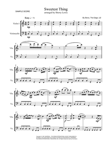 Sweetest Thing (arr. Sherry Lewis)