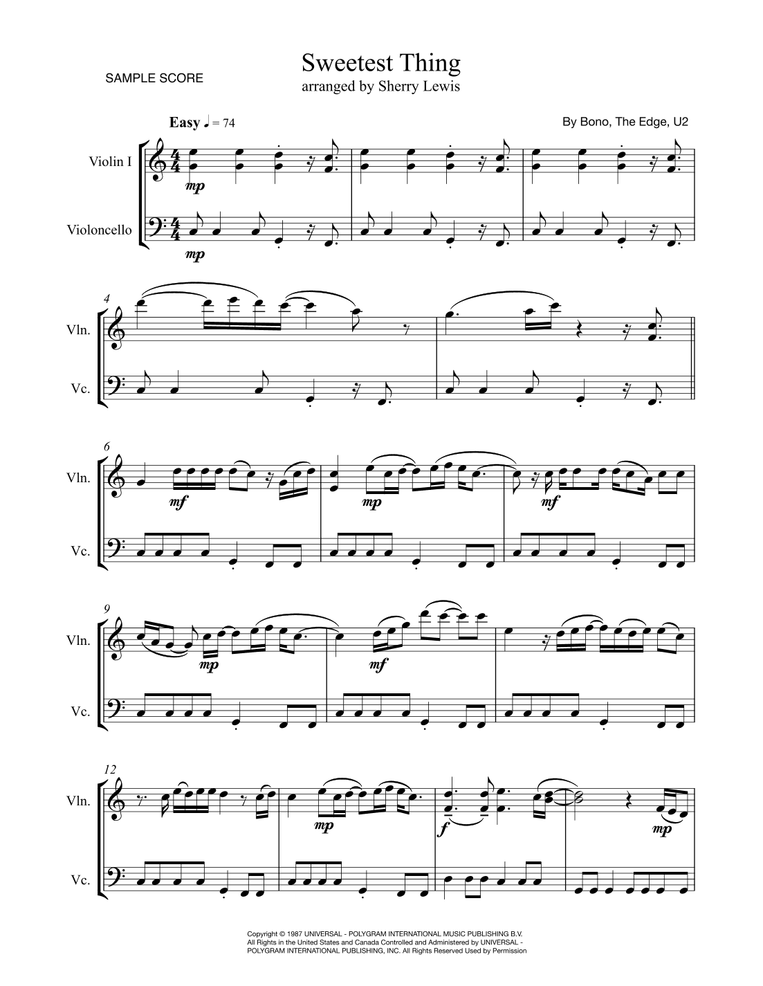 Sweetest Thing (arr. Sherry Lewis)