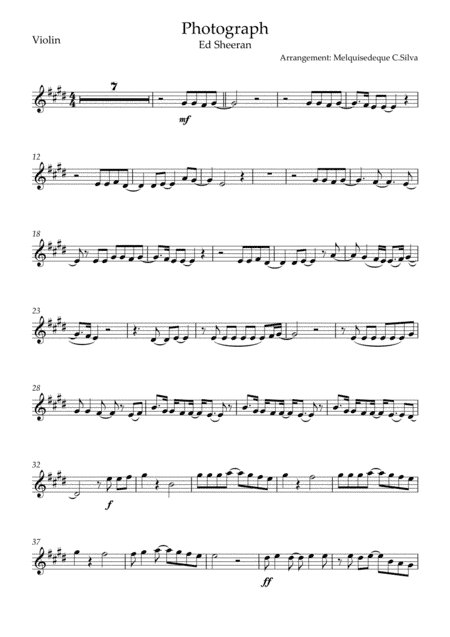 Photograph (arr. Melquisedeque C.Silva)