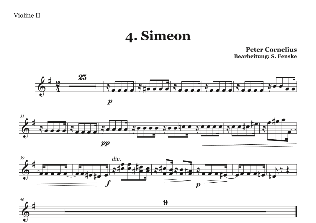 Simeon (arr. Sabine Fenske)