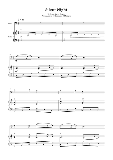 Silent Night (Stille Nacht) (arr. Henrique F Mangoni)