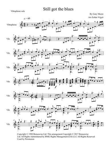Still Got The Blues (arr. Zoltán Végső)