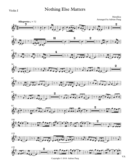 Nothing Else Matters (arr. Adrian Pang)