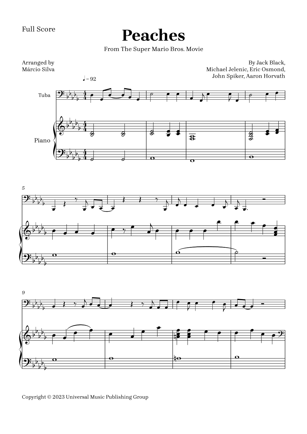 Peaches (arr. Márcio Silva)
