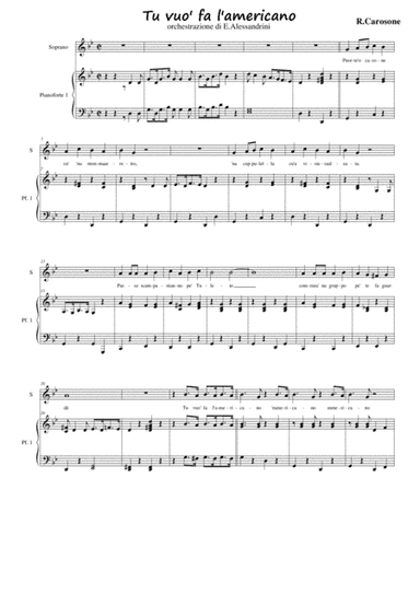 Tu vuo' fa l'americano (voice and piano) (arr. Ester Alessandrini)