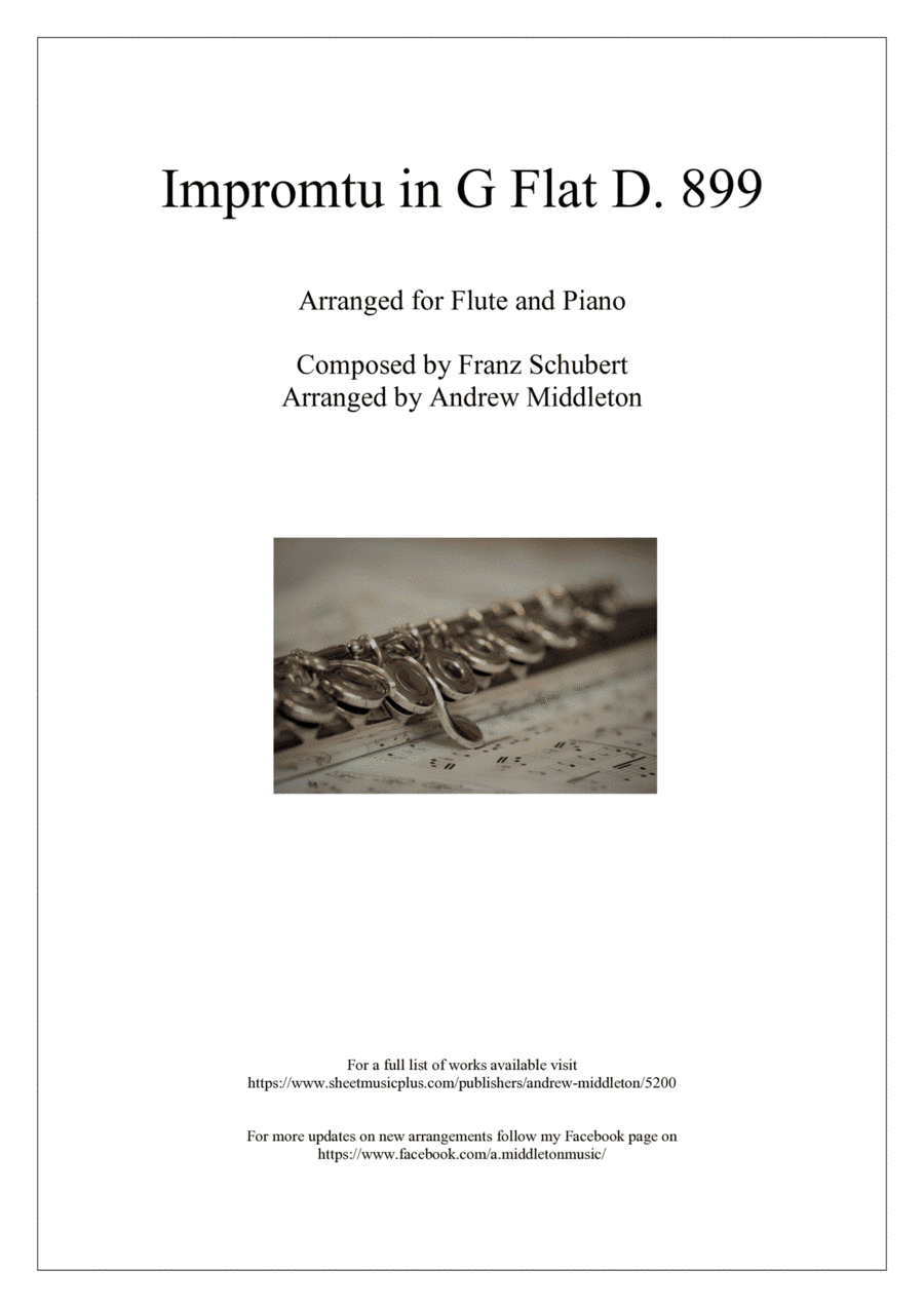 impromtu in G Flat D.899 arranged for Flute and Piano (arr. Andrew Middleton)
