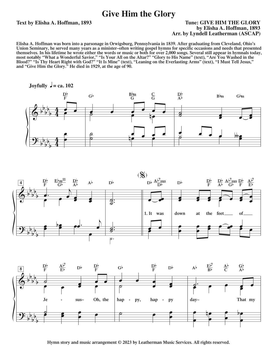 Give Him the Glory (arr. Lyndell Leatherman)