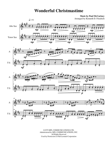 Wonderful Christmastime (arr. Kenneth D. Friedrich)