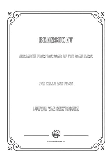 Beethoven-Sehnsucht,for Cello and Piano (arr. MSM)