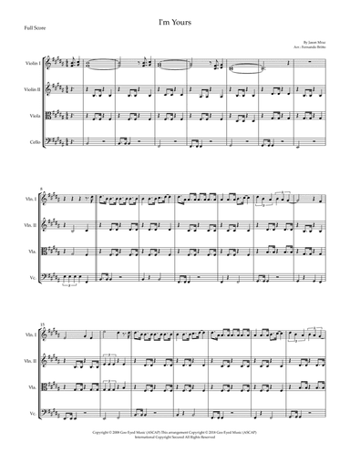 I'm Yours (arr. Fernando Britto)