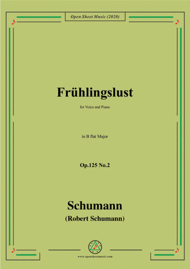 Schumann-Frühlingslust Op.125 No.2,in B flat Major (arr. MSM)