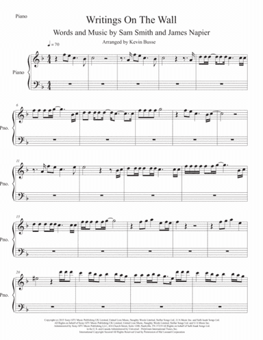 Writing's On The Wall from the film SPECTRE (arr. Kevin Busse)