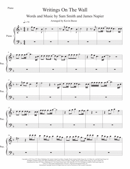 Writing's On The Wall from the film SPECTRE (arr. Kevin Busse)