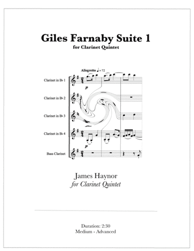 Giles Farnaby Suite 1 for Clarinet Quintet (arr. James Haynor)