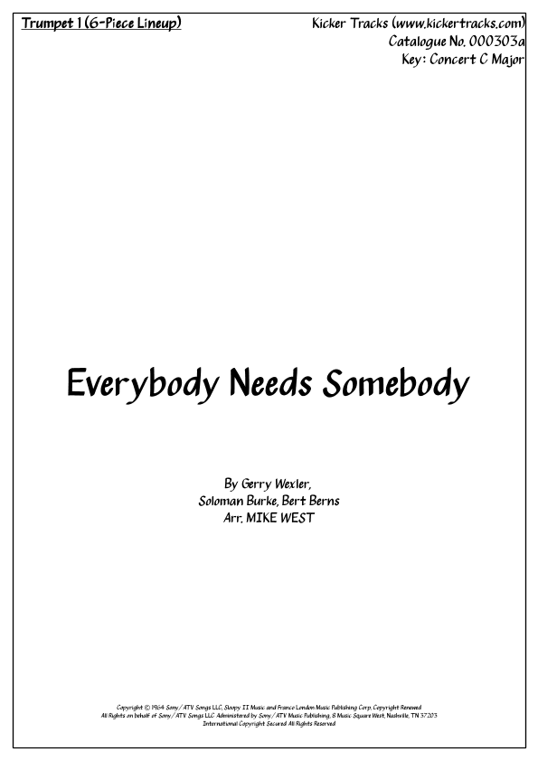 Everybody Needs Somebody To Love (arr. Michael Storeton-West)