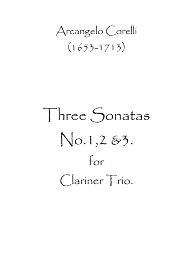 Three Sonatas No1,2 & 3 (arr. Spence Bundy)