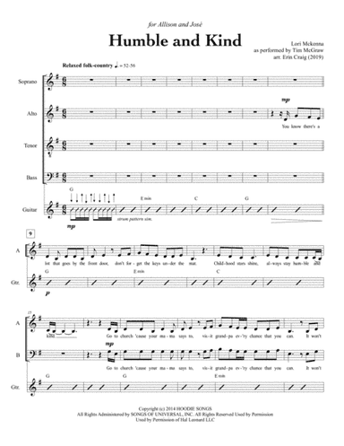 Humble And Kind (arr. Erin Craig)
