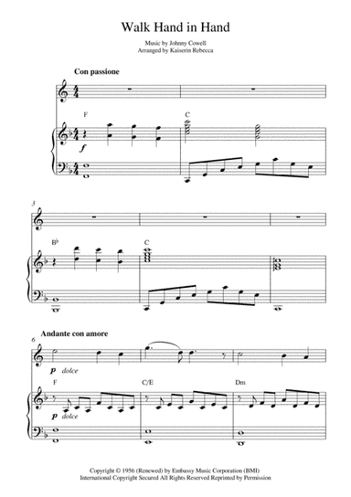 Walk Hand In Hand (arr. Kaiserin Rebecca)