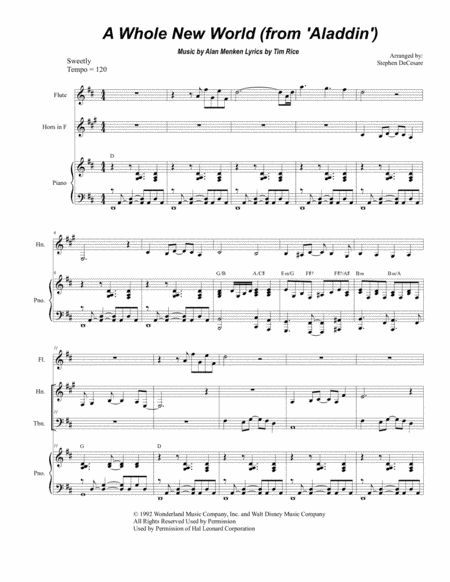 A Whole New World (from 'Aladdin') (arr. Stephen DeCesare)