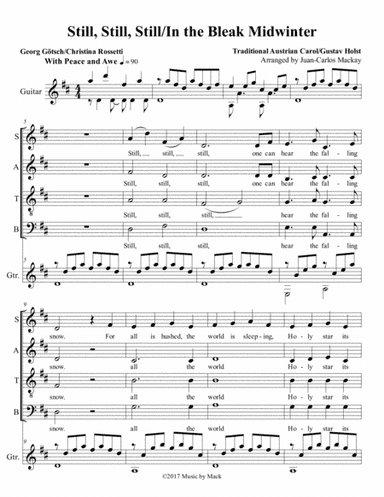 Still, Still, Still/In the Bleak Midwinter (Choir/Guitar) (arr. Juan-Carlos Mackay)
