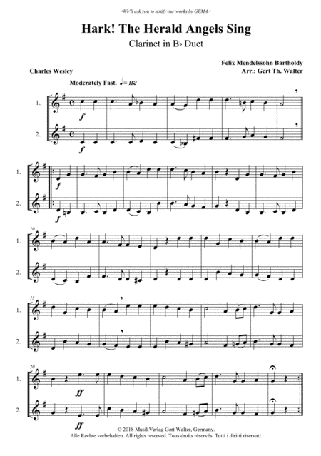 Hark! The Herald Angels Sing (arr. Gert Th. Walter)