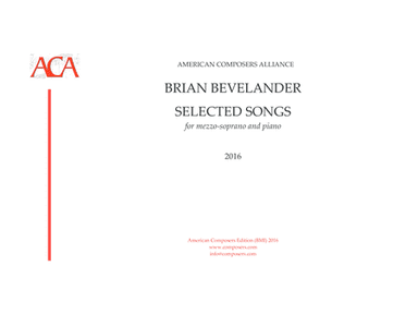 [Bevelander] Selected Songs