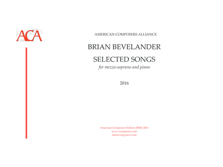 [Bevelander] Selected Songs
