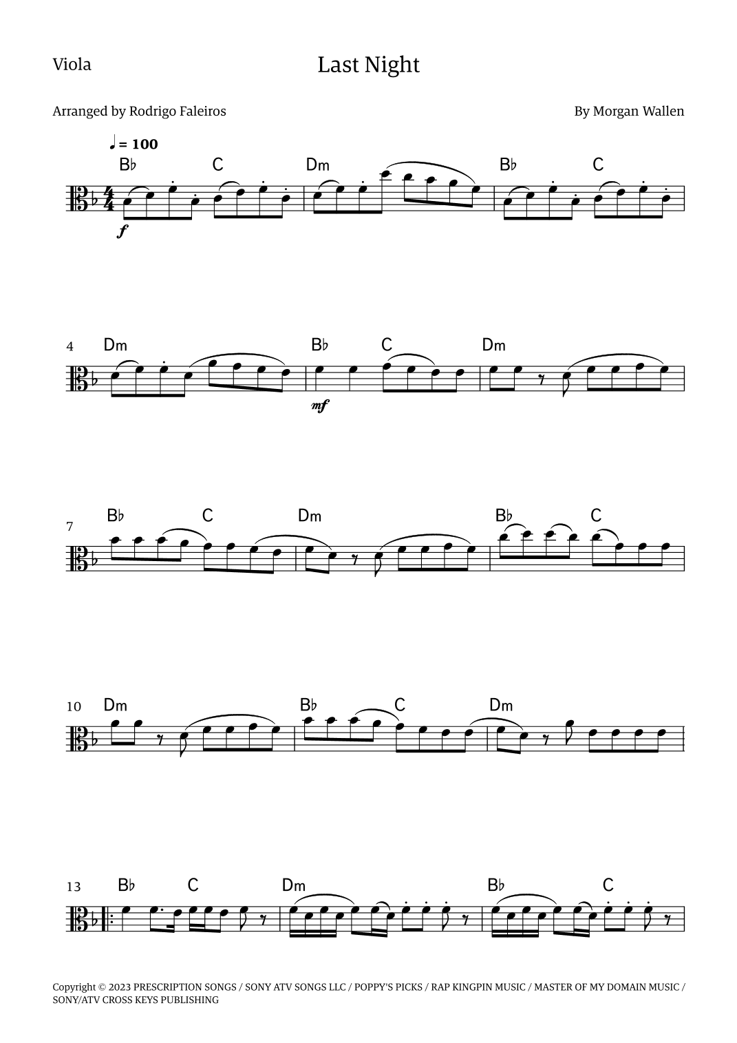 Last Night (arr. Rodrigo Faleiros)
