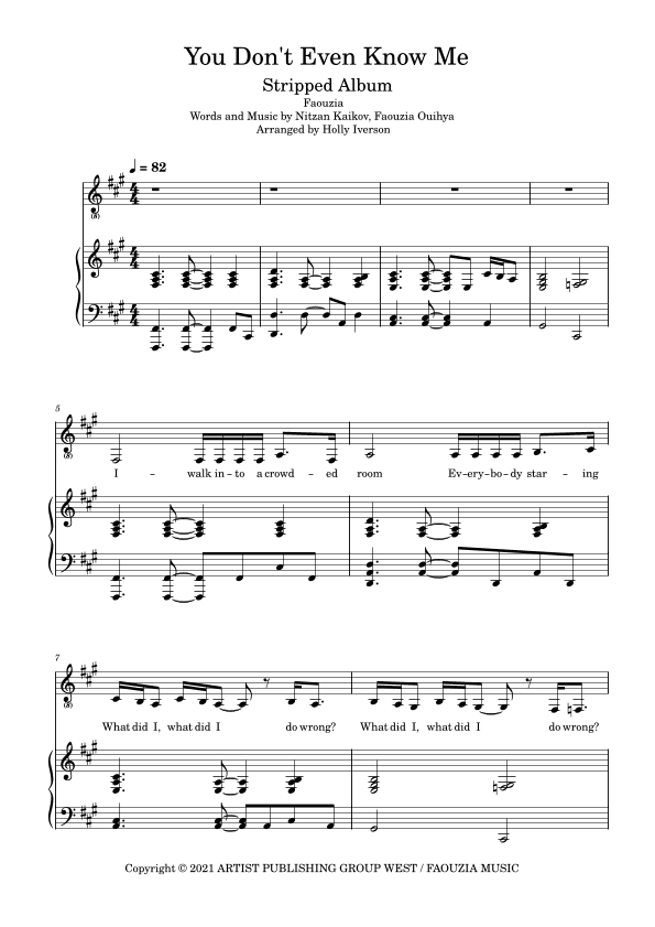 You Don't Even Know Me (arr. Holly Iverson)
