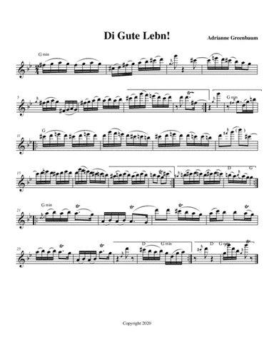 A Good Life (Gute Lebn) Klezmer tune