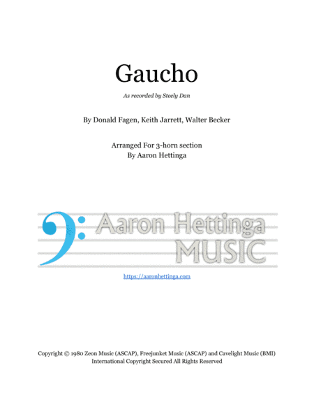 Gaucho (arr. Aaron Hettinga)