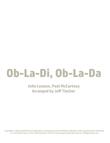 Ob-la-di, Ob-la-da (arr. Jeff Tincher)