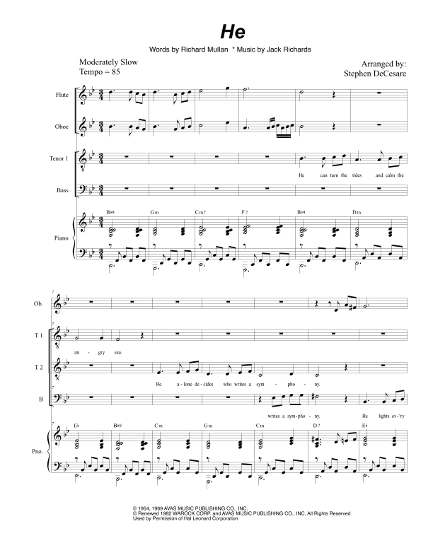 He (arr. Stephen DeCesare)