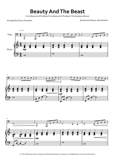 Beauty And The Beast (arr. Glauco Fernandes)
