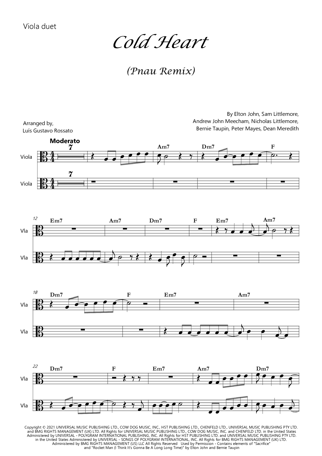 Cold Heart (pnau Remix) (arr. Luís Gustavo Rossato)