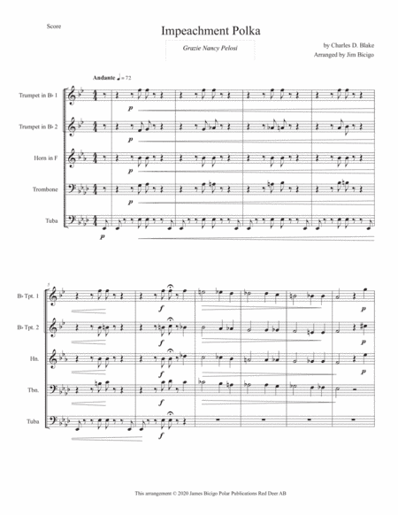 Impeachment Polka (arr. Jim Bicigo)